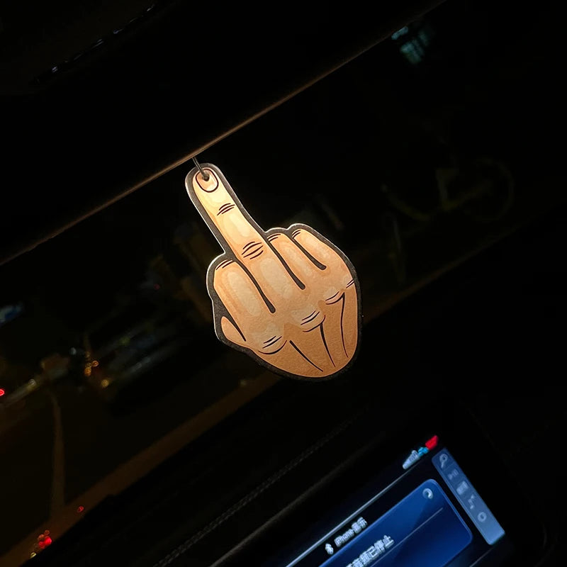 Car Aromatherapy Perfume Air Freshener Japanese Cartoon Animation Rearview Mirror Fragrance Pendant Toilet Air Vent Gesture