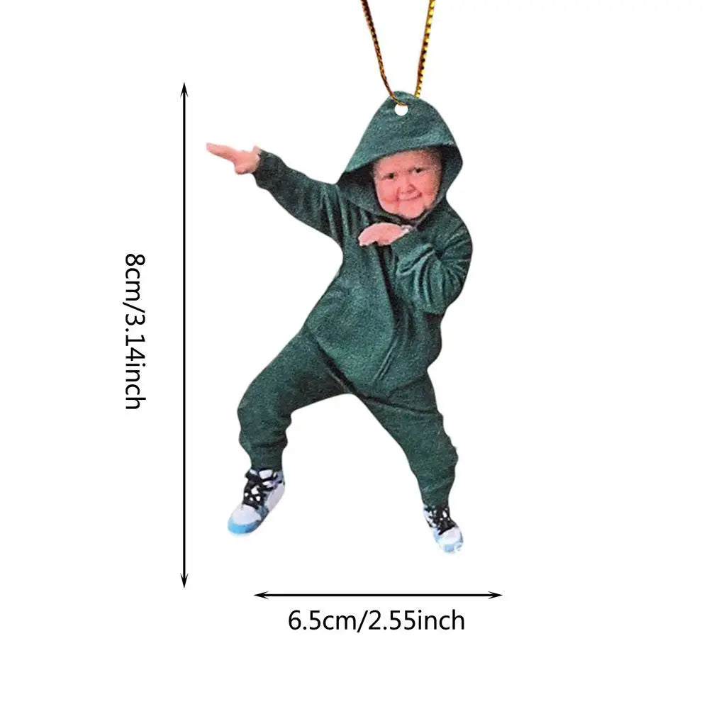 Creative HASBULLAH Car Rearview Mirror Pendant Russia Online Celebrity Baby Car Hanging Decor For Auto Interior Decortaion