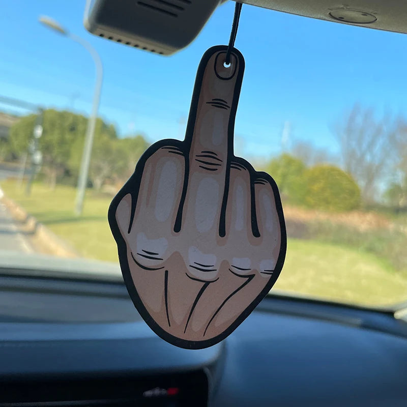 Car Aromatherapy Perfume Air Freshener Japanese Cartoon Animation Rearview Mirror Fragrance Pendant Toilet Air Vent Gesture