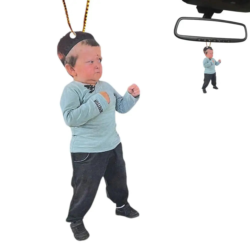 Creative HASBULLAH Car Rearview Mirror Pendant Russia Online Celebrity Baby Car Hanging Decor For Auto Interior Decortaion