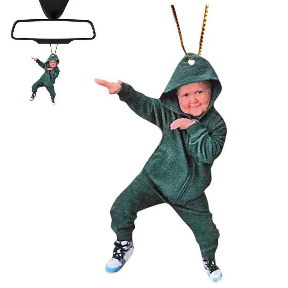 Creative HASBULLAH Car Rearview Mirror Pendant Russia Online Celebrity Baby Car Hanging Decor For Auto Interior Decortaion