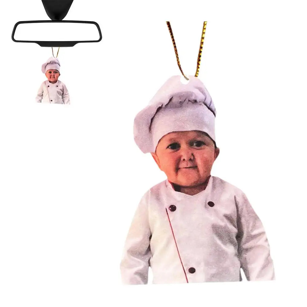 Creative HASBULLAH Car Rearview Mirror Pendant Russia Online Celebrity Baby Car Hanging Decor For Auto Interior Decortaion